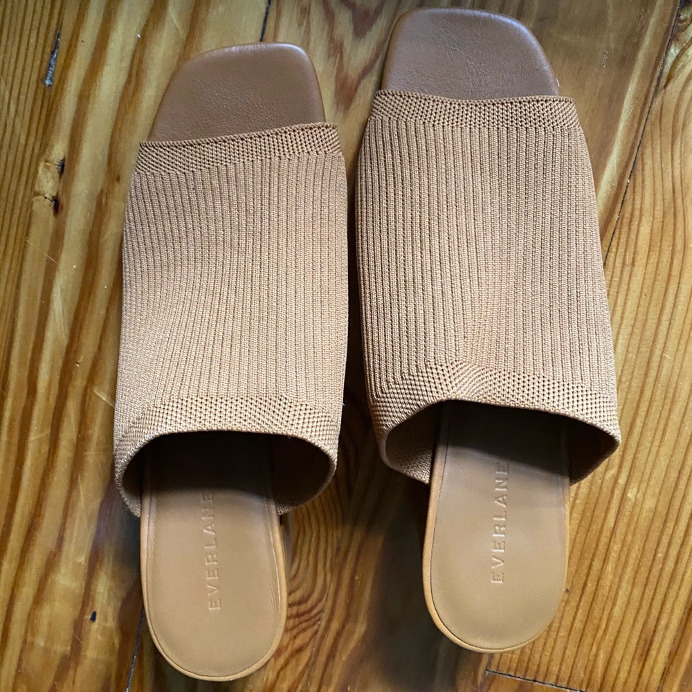 Brand new Everlane brown mules, size 9
